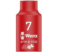 Wera 05004951001 8790 B Llave de Vaso Zyklop VDE, Aislada, con Arrastre de 3/8", 7.0 x 46.0 mm