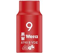 Wera 05004953001 8790 B Llave de Vaso Zyklop VDE, Aislada, con Arrastre de 3/8", 9.0 x 46.0 mm