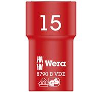 WERA-05004959001-8790 B VDE 15,0 - Llave de vaso VDE, aislada, con arrastre de 3/8"