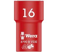 Wera 05004960001 8790 B Llave de Vaso Zyklop VDE, Aislada, con Arrastre de 3/8", 16 x 46 mm