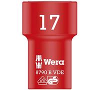 Wera 05004961001 8790 B Llave de Vaso Zyklop VDE, Aislada, con Arrastre de 3/8", 17.0 x 46.0 mm