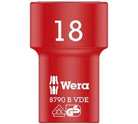 Wera 05004962001 8790 B Llave de Vaso Zyklop VDE, Aislada, con Arrastre de 3/8", 18 x 46 mm