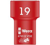 Wera 05004963001 8790 B Llave de Vaso Zyklop VDE, Aislada, con Arrastre de 3/8", 19.0 x 46.0 mm