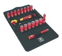 Wera Juego de carraca Zyklop 8100 SB VDE, aislado, palanca de conmutación, 3/8" métrico, 17 piezas