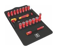 Wera Juego de carraca Zyklop 8100 SB VDE, aislado, palanca de conmutación, 3/8" métrico, 17 piezas