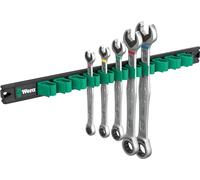 Wera 05020015001 9631 Tira magnética 6000 Joker 2 Juego de llaves carraca de boca y anillo, 6 piezas