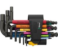 Wera 05022641001 950/9 Hex-Plus Multicolour Imperial 3 Juego de llaves acodadas, en pulgadas, BlackLaser, 9 piezas