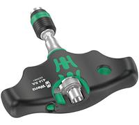 Wera 05023461001 416 RA Destornillador de puntas de mango en"T" con función de carraca y sistema de cambio rápido Rapidaptor, 1/4", 45 mm, Negro-verde