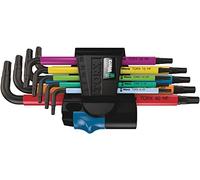 Wera 05024179001 llave acodada con función de sujeción, set de 9 pie