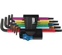 Wera Juego de llaves acodadas Torx con función de retención multicolour universal