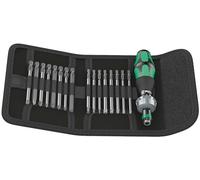 Wera 05051040001 juego de puntas con destornillador de carraca, kraftform kompakt 60 ra, set de 17 piezas.