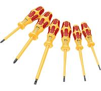 Wera Juego de destornilladores 05051575001 aislados 4 planos + 2 PH Rojo/Amarillo 6 piezas