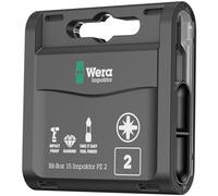 Wera 05057763001 Puntas, 2 x 25 mm, Set de 15 Piezas