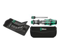 Wera 05059297001 Surtido de Puntas, Negro + Kraftform Kompakt 20 con bolsa, 7 piezas