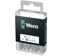 Wera 05072401001 Clásico Destornillador Phillips Bit PH2, Paquete De 10
