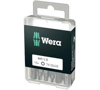 Wera 05072408001 Puntas, 20 x 25 mm, Set de 10 Piezas