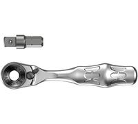 Wera 05073230001, Carraca de Puntas de 1/4" SB con Arrastre de 1/4" (8001 A), Color Plateado