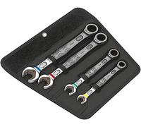 WERA-05073290001-6000 Joker 4 Set 1 - Juego de llaves combinadas con carraca, Color Plata