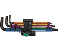 Wera 05073593001 950 SPKL/9 SM N Multicolour Juego de Llaves acodadas métricas, BlackLaser, 9 Piezas, Set