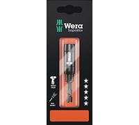 Wera 05073990001 Porta-Puntas con Anillo de Retención e Imán Anular, 1/4", 75 mm