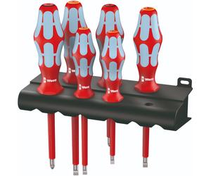 Wera 3165 I/6 VDE Stainless Steel Screwdriver Set With Rack 6 Pieza 05022745001