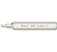 Wera 800/0 Puntas Micro para tornillos ranurados, 0.3 x 1.5 x 30 mm