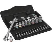 Set de llaves de vaso y puntas para atornillar 1/4" WERA 8100 SA 10 Zyklop Metal Imp 1/4" (28 piezas)
