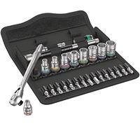Set de llaves de vaso y puntas para atornillar 1/4" WERA 8100 SA 11 Zyklop Metal Imp 1/4" (28 piezas)