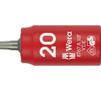 Wera 8767 A VDE HF TORX® Vaso de puntas Zyklop, aislado, con arrastre de 1/4", con función de retención, TX 20 x 36 mm