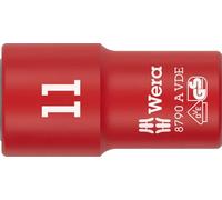 Wera 8790 A VDE Llave de vaso Zyklop, aislada, con arrastre de 1/4", 11 x 41 mm