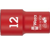 Wera 8790 A VDE Llave de vaso Zyklop, aislada, con arrastre de 1/4", 12 x 41 mm