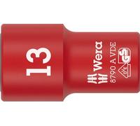Wera 8790 A VDE Llave de vaso Zyklop, aislada, con arrastre de 1/4", 13 x 41 mm