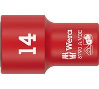 Wera 8790 A VDE Llave de vaso Zyklop, aislada, con arrastre de 1/4", 14 x 41 mm