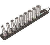 Wera 8790 HMB Belt B Juego Vasos Profundos 1 Socket 3/8" Métrico 9 Piezas