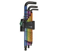 Wera 9 Hex-Plus Llave Angular Im 2-K-Clip Interior Hexagonal más Colores, Con 9