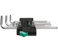 Wera 950/7 Hex-Plus 1 Juego de llaves acodadas métricas, cromado mate, 7 piezas