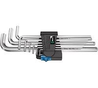 Wera 950/9 Christmas Hex-Plus HF 1 - Juego de llaves angulares métricas con marco cromado (9 piezas)