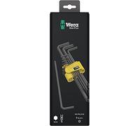 Wera 950/9 Hex-Plus Imperial 1 SB Juego de llaves acodadas, tipo imperial, BlackLaser, 9 piezas