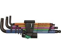 Wera 05073593001 950 SPKL/9 SM N Multicolour Juego de Llaves acodadas métricas, BlackLaser, 9 Piezas, Set