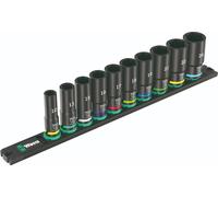 Wera 9660 Magnetic Rail B Impaktor Deep 1 Enchufe Juego 1cm Métrico 05005590001