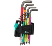 Wera 967 SPKL / 9 Torx BO Multicolour Juego de llaves Allen, BlackLaser, 9 piezas, 05024335001