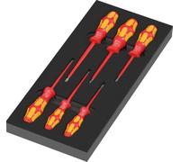 Wera 97110 Inserto de espuma para destornilladores Kraftform Serie 100 VDE Set 1, 7 piezas
