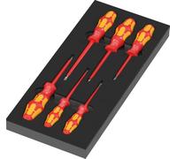 Wera 97111 Inserto de espuma para destornilladores Kraftform Serie 100 VDE Set 2, 7 piezas