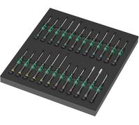 Wera 9715 Depósito de espuma juego de destornilladores Kraftform Micro Set 1, 24 piezas