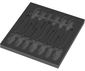 Wera 9814 Depósito de espuma para juego de destornilladores El destorcincel Set 1, sin herramientas, 344 x 30 x 392 mm