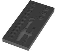 Wera 9824 Depósito de espuma para juego de carraca 8010 B Zyklop Comfort Set 1, 3/8", sin herramientas, 172 x 30 x 392 mm