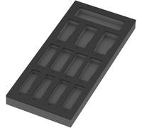 Wera 9825 Depósito de espuma para juego de llaves de vaso Zyklop C, 1/2", Impaktor Deep Set 1, sin herramientas, 172 x 30 x 392 mm