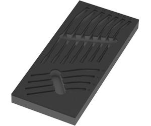 Wera 9833 Depósito de espuma para juego de llaves combinadas con carraca 6001 Joker Switch Set 1, sin herramientas, 172 x 30 x 392 mm