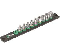 Wera A 4 Zyklop Magnetic Socket Rail Set 0.6cm Drive 9 Piezas Métrico
