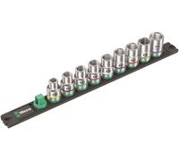 Wera C 4 Zyklop Magnetic Rail Socket Set 1.3cm Drive 9 Piezas Métrico